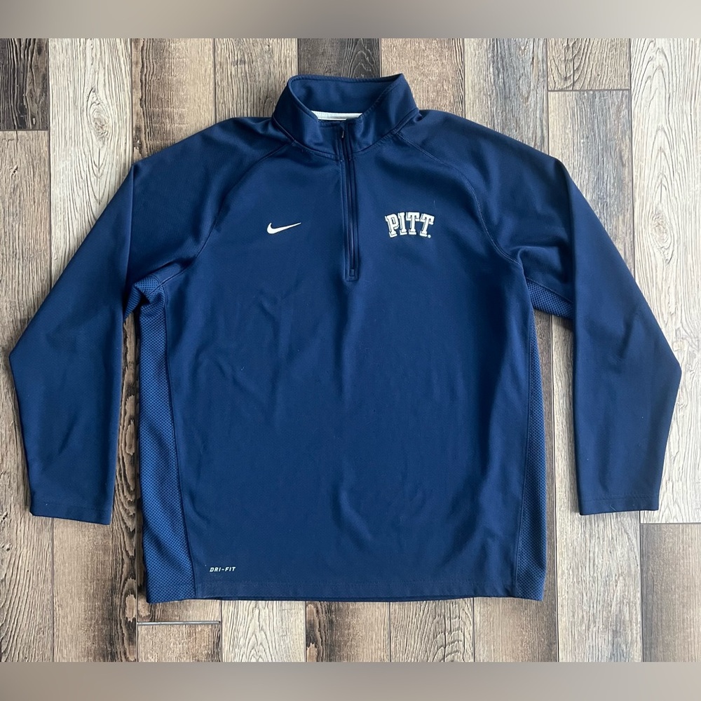 NIKE Dri-Fit PITT - 1/4 Zip Long Sleeve Athletic Shirt Men XL